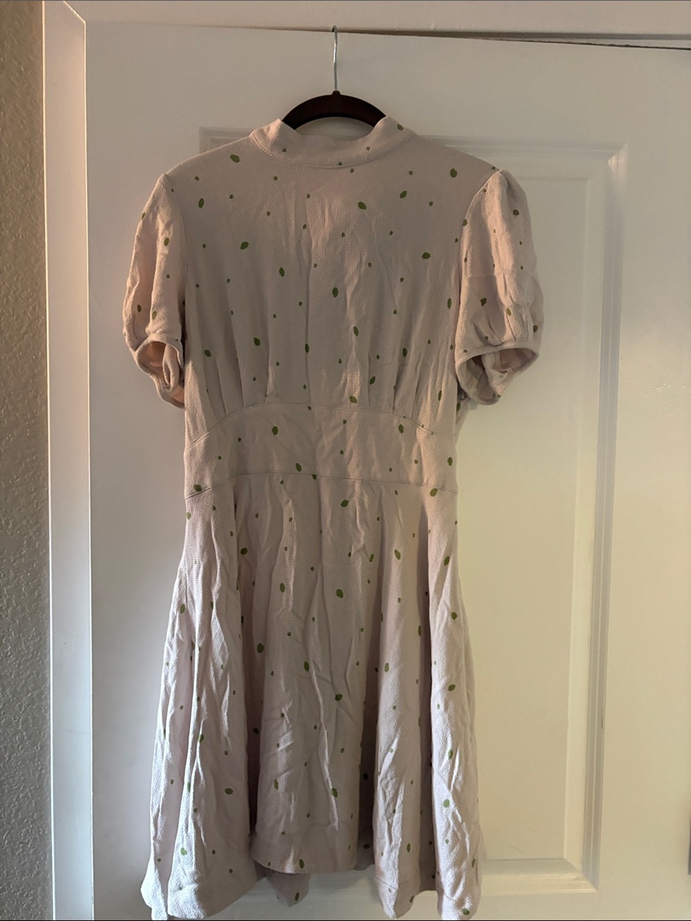 Free People Light Pink Short Sleeve Fit-and-Flare dress size 12